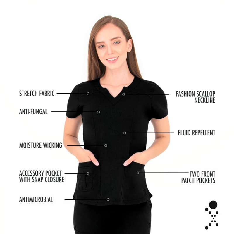 Tunique Medicale Femme Life Threads 1418 Noir