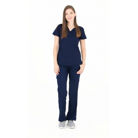 Tunique Medicale Femme Life Threads 1418 Bleu Marine