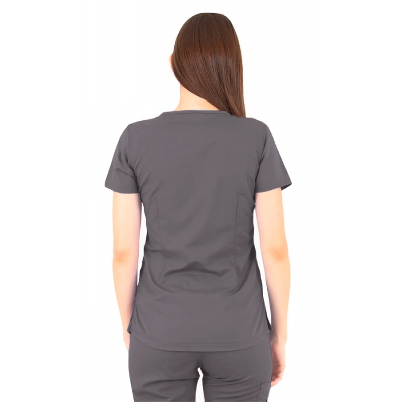 Tunique Medicale Femme Life Threads 1418 Gris Anthracite