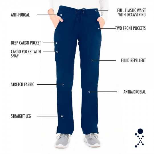Pantalon Medical Femme Life Threads 1427 Bleu Marine