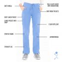 Pantalon Medical Femme Life Threads 1427 Bleu Ciel