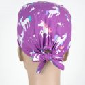 Calot Aide Soignante Violet motifs Licornes Calot Aide Soignante Violet motifs Licornes