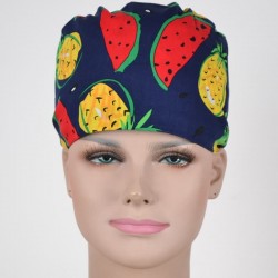 Calot Opératoire Noir motifs Pastèque et Ananas