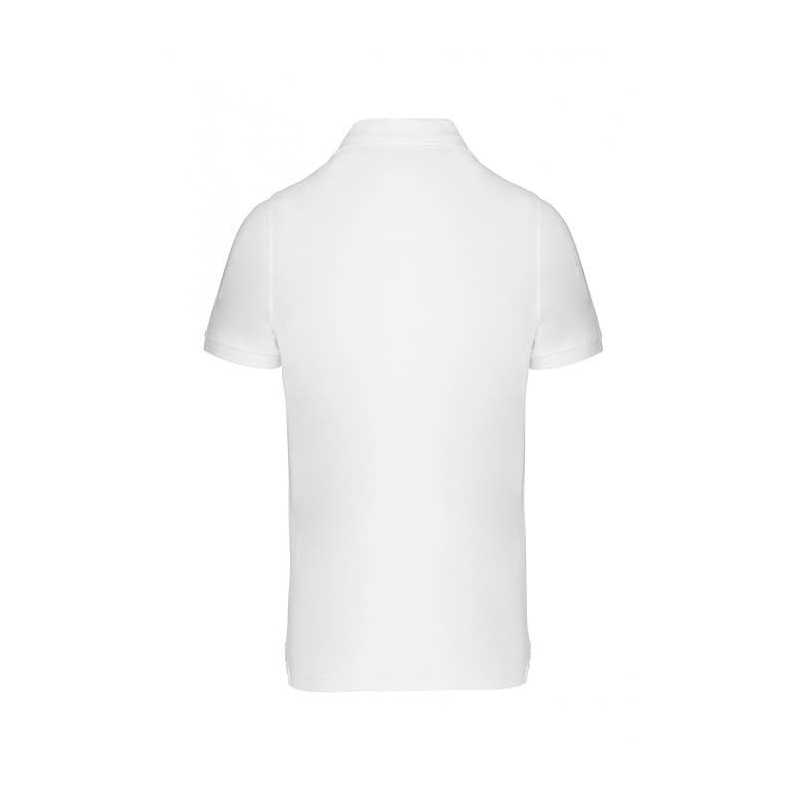 Polo Homme Manches Courtes 100% Coton Blanc