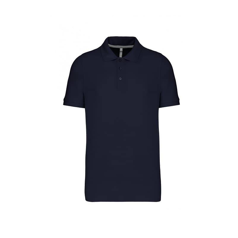 Polo Homme Manches Courtes 100% Coton Bleu Marine
