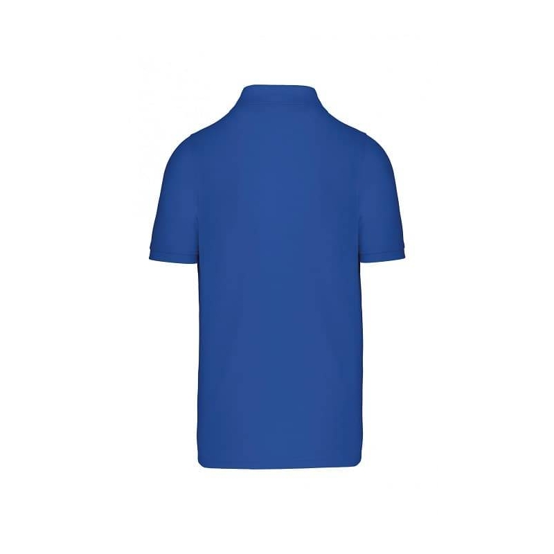 Polo Homme Manches Courtes 100% Coton Bleu Royal