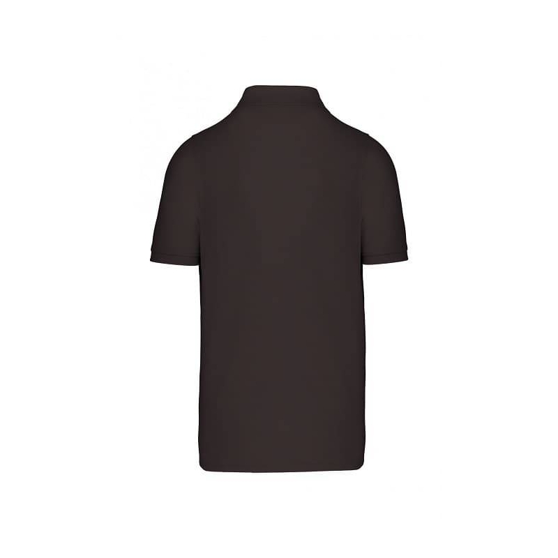 Polo Homme Manches Courtes 100% Coton Gris Anthracite