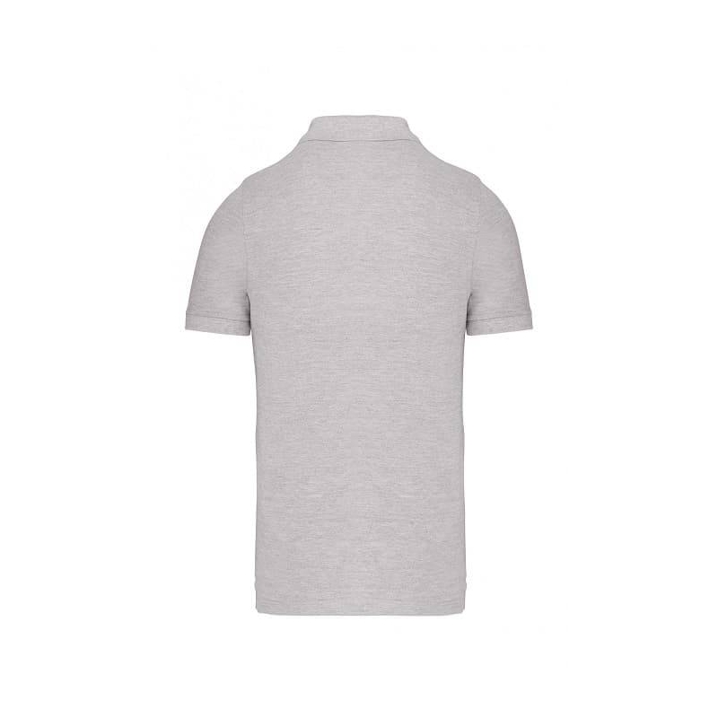 Polo Homme Manches Courtes 100% Coton Gris Clair
