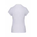 Polo Femme Manches Courtes 100% Coton Blanc