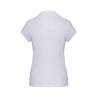 Polo Femme Manches Courtes 100% Coton Blanc