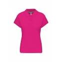 Polo Femme Manches Courtes 100% Coton Fuchsia