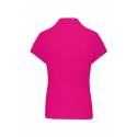 Polo Femme Manches Courtes 100% Coton Fuchsia