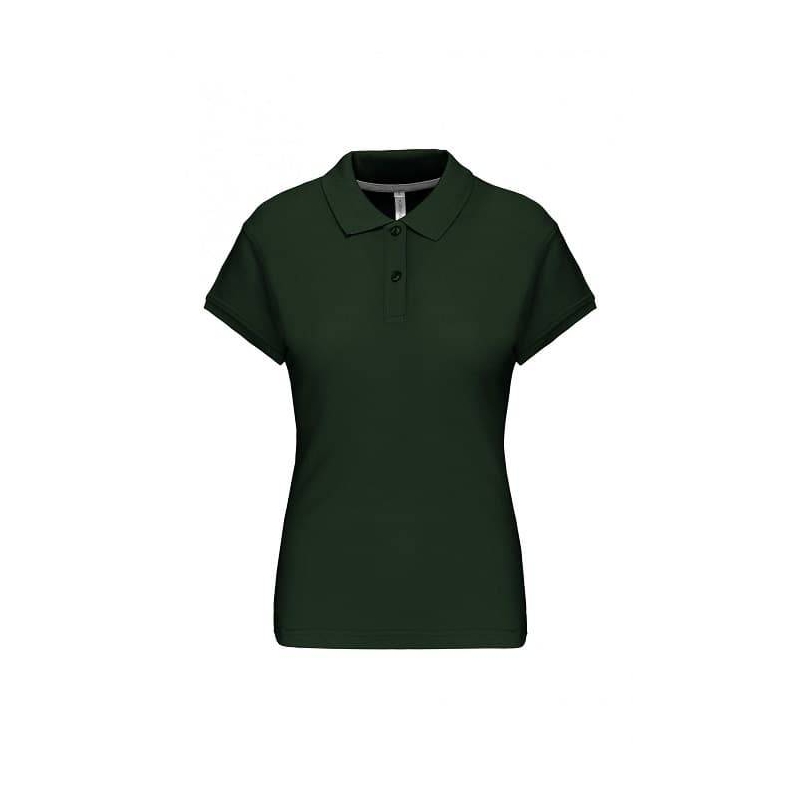 Polo Femme Manches Courtes 100% Coton Vert