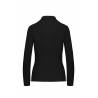 Polo Femme Manches Courtes 100% Coton Noir