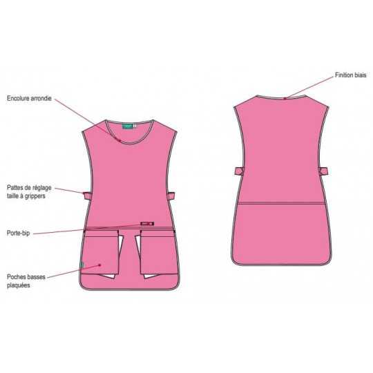 Tablier Chasuble Femme Lafont Clara Rose Pâle