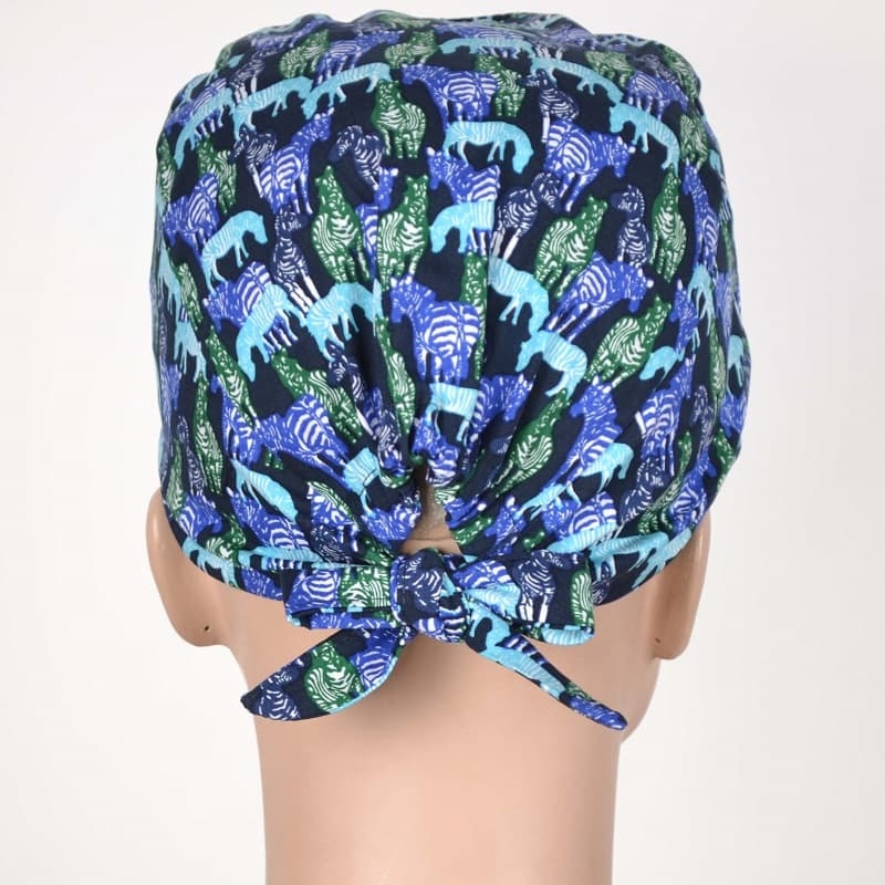 Calot Opératoire Bleu Marine motifs Zebres