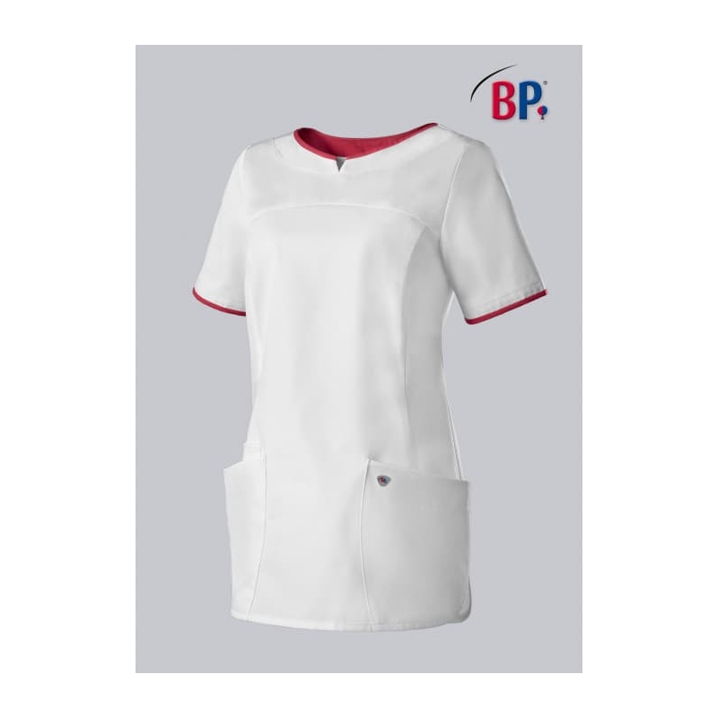 Tunique Medicale Femme 1700 Blanc Cassis