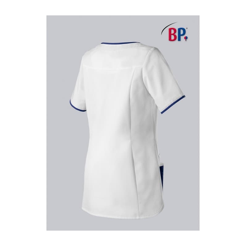 Tunique Medicale Femme 1700 Blanc Marine
