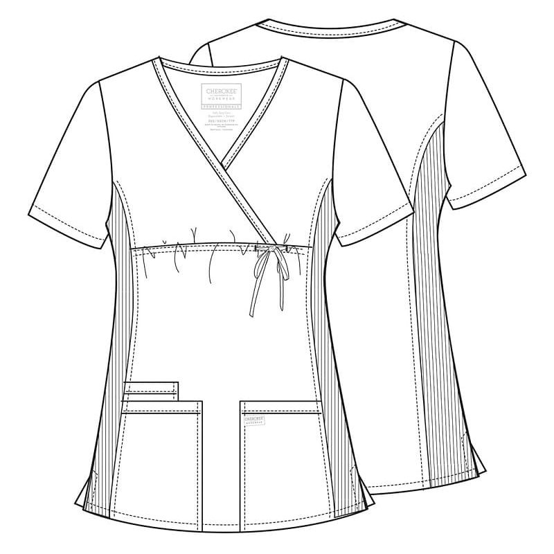Blouse Medicale Femme Enceinte WW685 Blanc