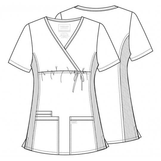 Blouse Medicale Femme Enceinte WW685 Blanc