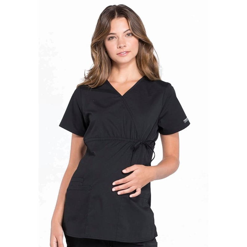 Blouse Medicale Femme Enceinte WW685 Noir Cherokee