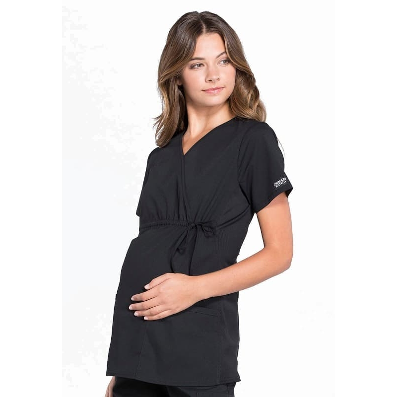 Blouse Medicale Femme Enceinte WW685 Noir Cherokee