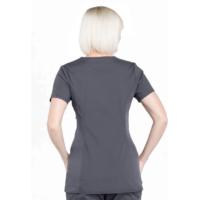 Blouse Medicale Femme Enceinte WW685 Gris Anthracite Cherokee
