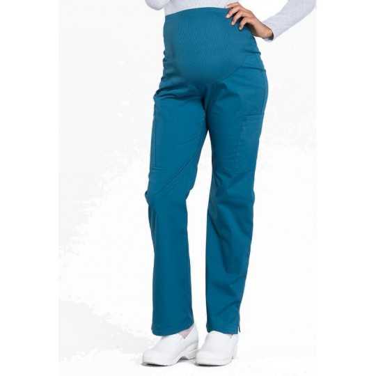 Pantalon Medical Femme Enceinte WW220 Bleu Caraibe Cherokee