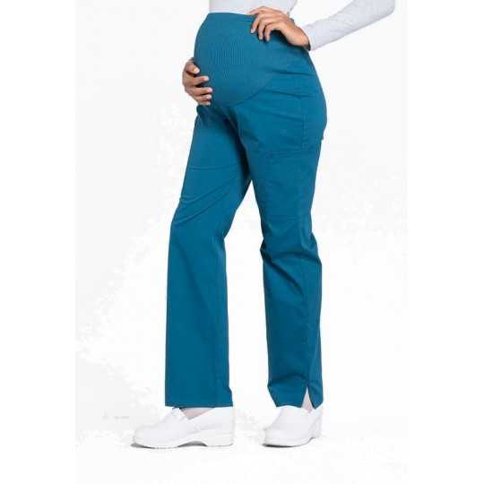 Pantalon Medical Femme Enceinte WW220 Bleu Caraibe Cherokee