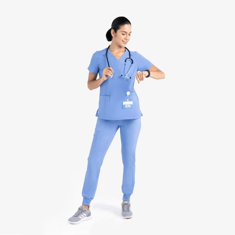 Tunique Medicale Femme Life Threads 1514 Bleu Ciel