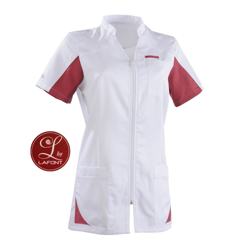 Tunique Medicale Femme Lafont Clemix 2.0 SANDRINE Blanc Cassis