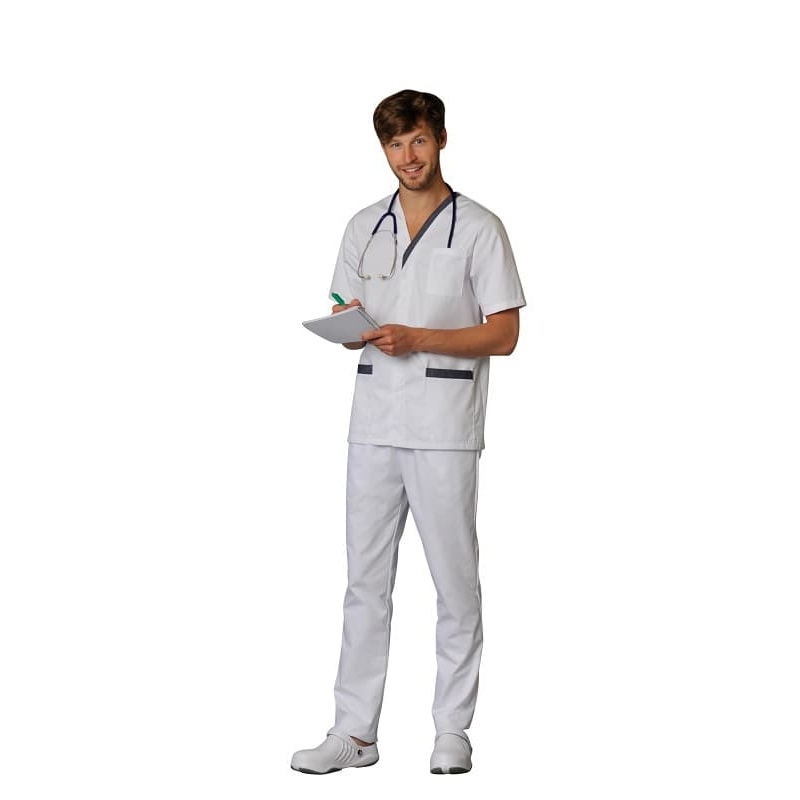 Blouse Medicale Homme Liam Blanc Jean SNV