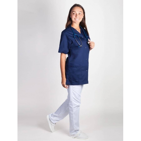 Blouse Medicale Femme à Pressions Viviane Bleu Marine