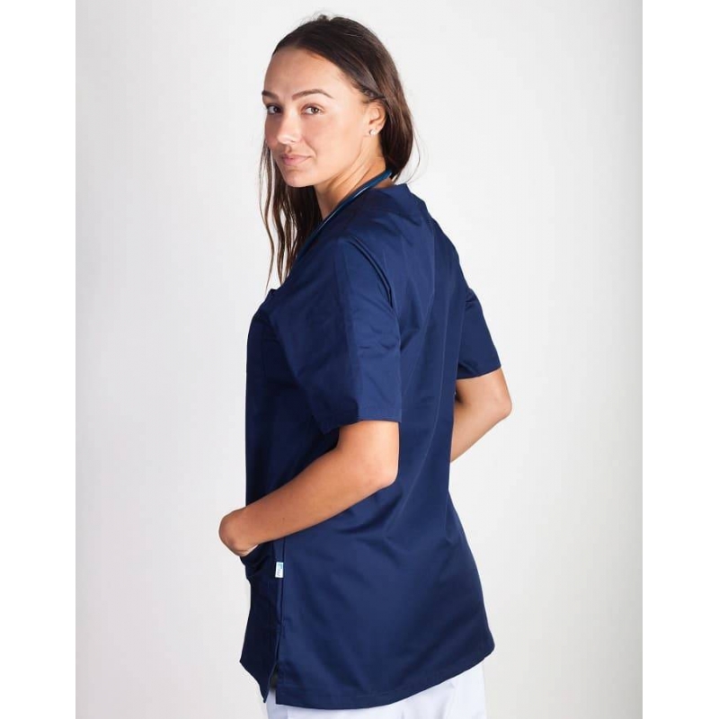 Blouse Medicale Femme à Pressions Viviane Bleu Marine