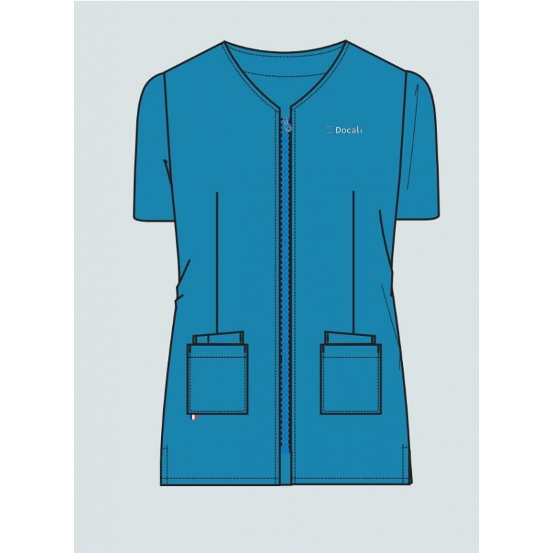 Blouse Médicale Femme DOCALI Bleu Turquoise