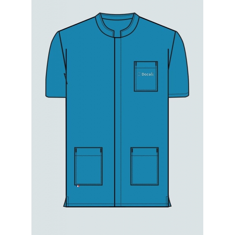 Blouse Médicale Homme DOCALI Bleu Turquoise