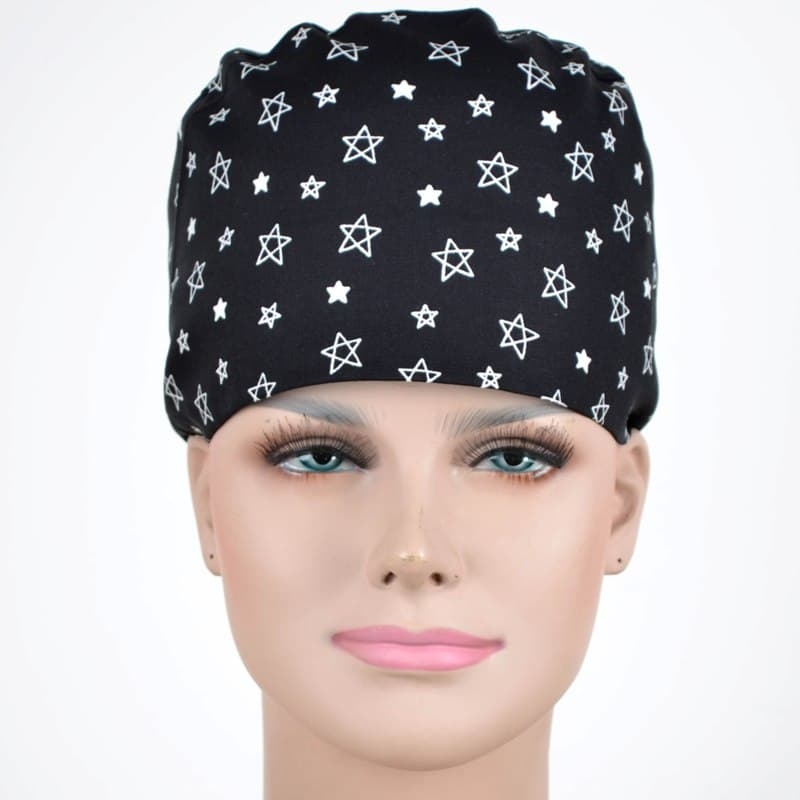 Calot Chirurgien Noir motif etoile