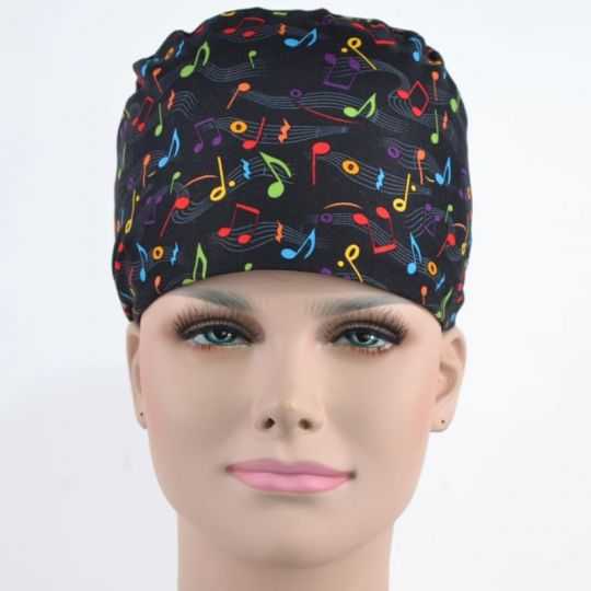 Calot Pediatre Noir motif note de musique