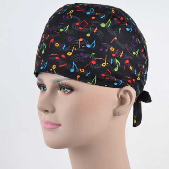 Calot Pediatre Noir motif note de musique