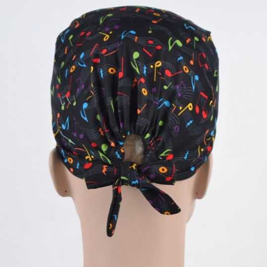 Calot Pediatre Noir motif note de musique