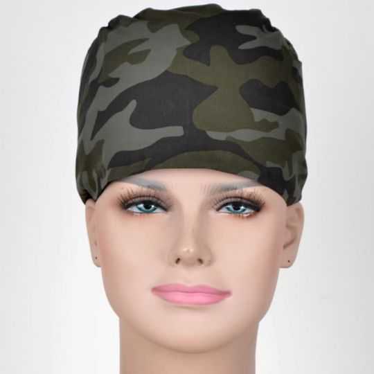 Calot Medical Camouflage motif vert militaire