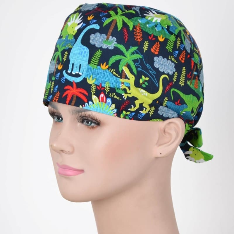 Calot Aide Soignante motif dinosaures