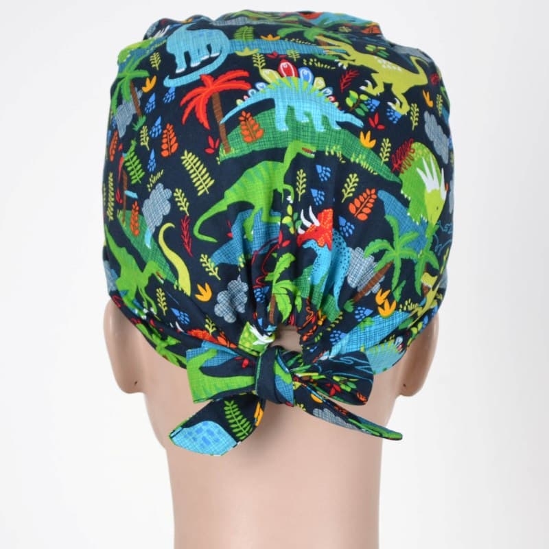 Calot Aide Soignante motif dinosaures
