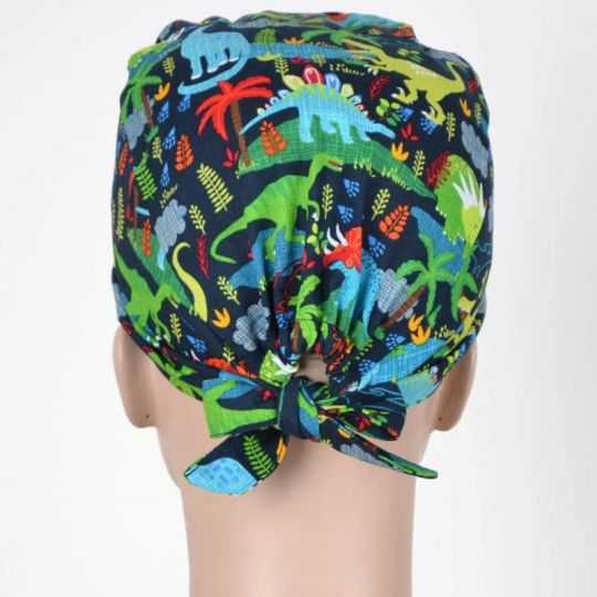 Calot Aide Soignante motif dinosaures