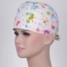 Calot Infirmiere Blanc motif papillon rose