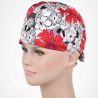 Calot Medical Blanc motif imprime fleuri
