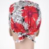 Calot Medical Blanc motif imprime fleuri