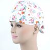Calot Pediatre Blanc motif petits coeurs bleu et rouge
