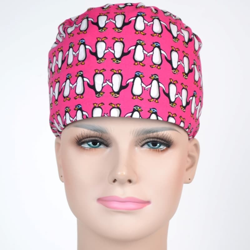 Calot Chirurgical Rose motif pingouins