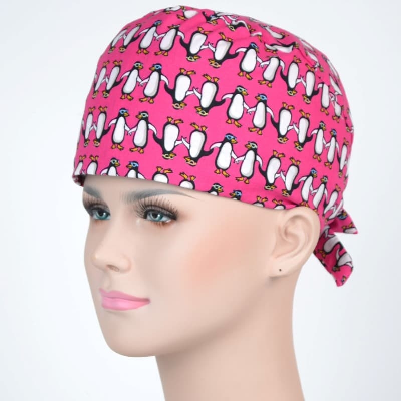 Calot Chirurgical Rose motif pingouins